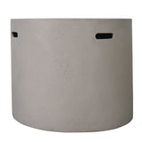 Light Grey Magnesium Oxide 31' Round Fire Pit with 40,000 BTU for Patio Use