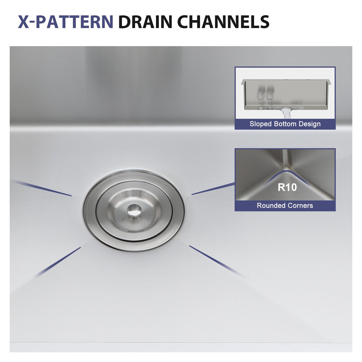 33 Inch Topmount Sink - Stainless Steel Kitchen Sink