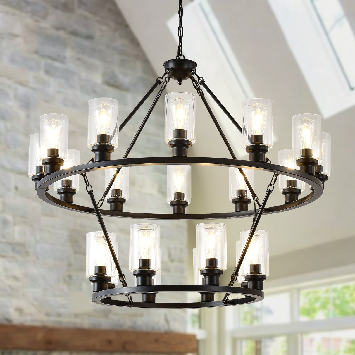 20-Light 2 Tier Chandelier