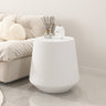 Light Sintered Stone Top Cup Shape Leather Coffee Table