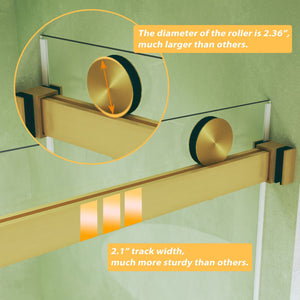Frameless Double Sliding Shower Door