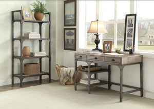 Gorden Weathered Antique Metal Writing Desk - Oak