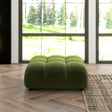 Marcel-36'-Bubble-Modular-Modern-Cocktail-Ottoman,-Olive-Green-Performance-Velvet-