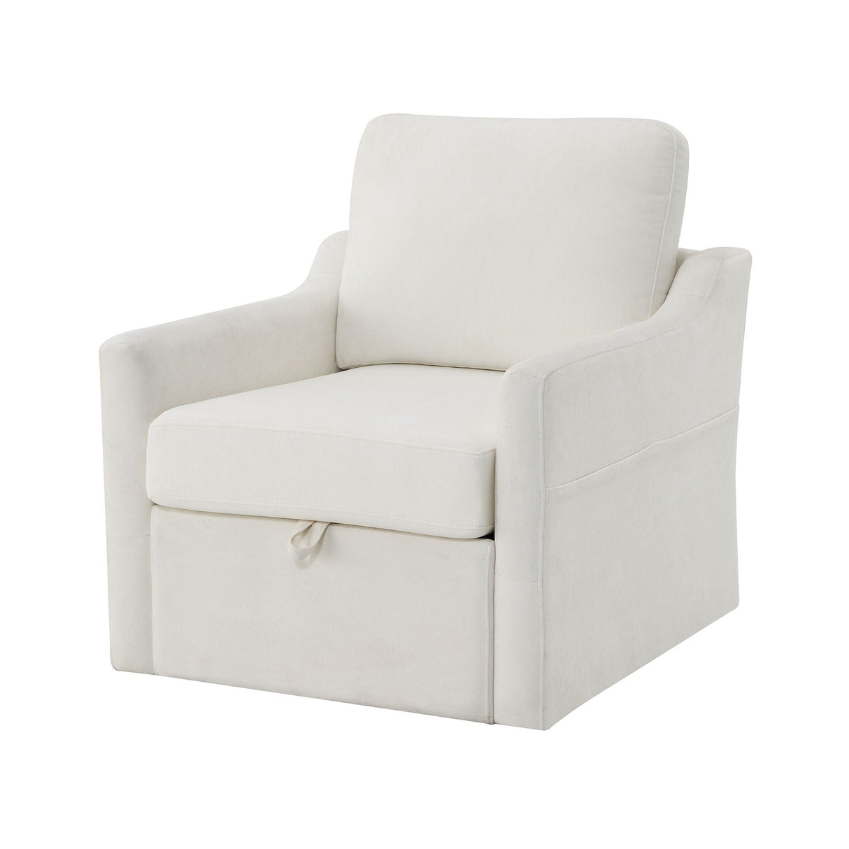 Swivel Arm Chair With USB Type-C Charging And Book Pocket