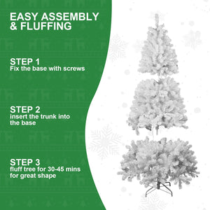 The 4-Foot Pre-Lit Modern White Christmas Tree