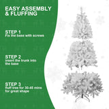 The 4-Foot Pre-Lit Modern White Christmas Tree