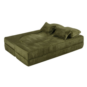 Queen Size Foldable Sofa Bed Chenille Futon Sofa Couch