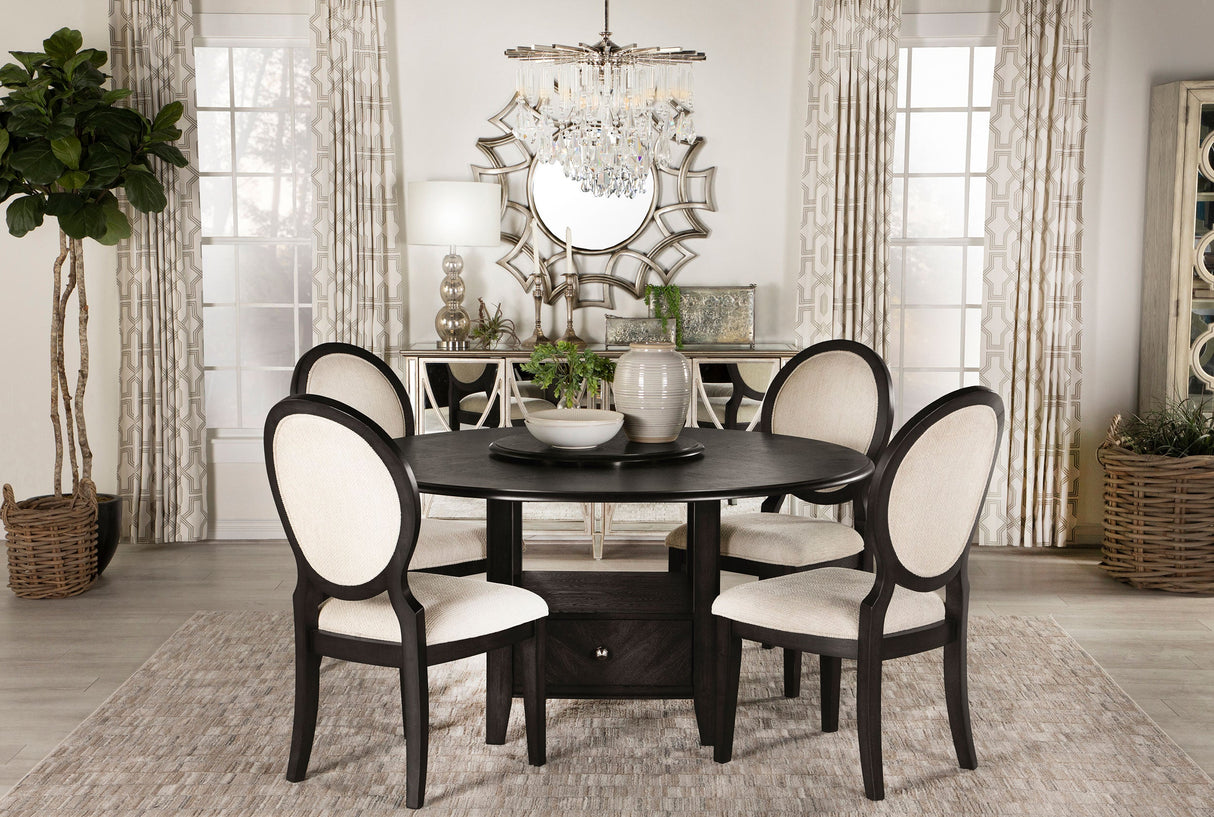 Transitional Oval Dining Chairs, Set of 2