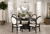 Transitional Oval Dining Chairs, Set of 2