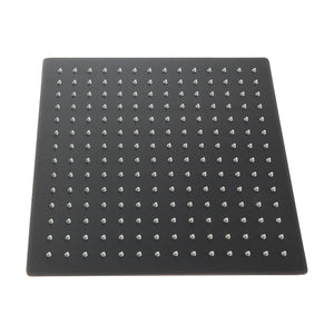Luxury Rain Fixed Shower Head 12" Square Oil Rubbed Bronze Stainless Steel - Oil-Rubbed Bronze