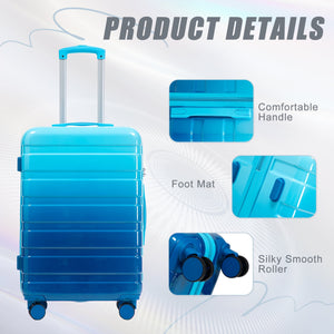 3-Piece PC Spinner Wheel Luggage Set with Gradient Color
