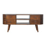 Solid Wood Rounded Entertainment Unit