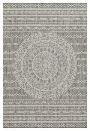 Sunshine - 5'3" X 7'3" Indoor, Outdoor Area Rug - Silver - Polypropylene