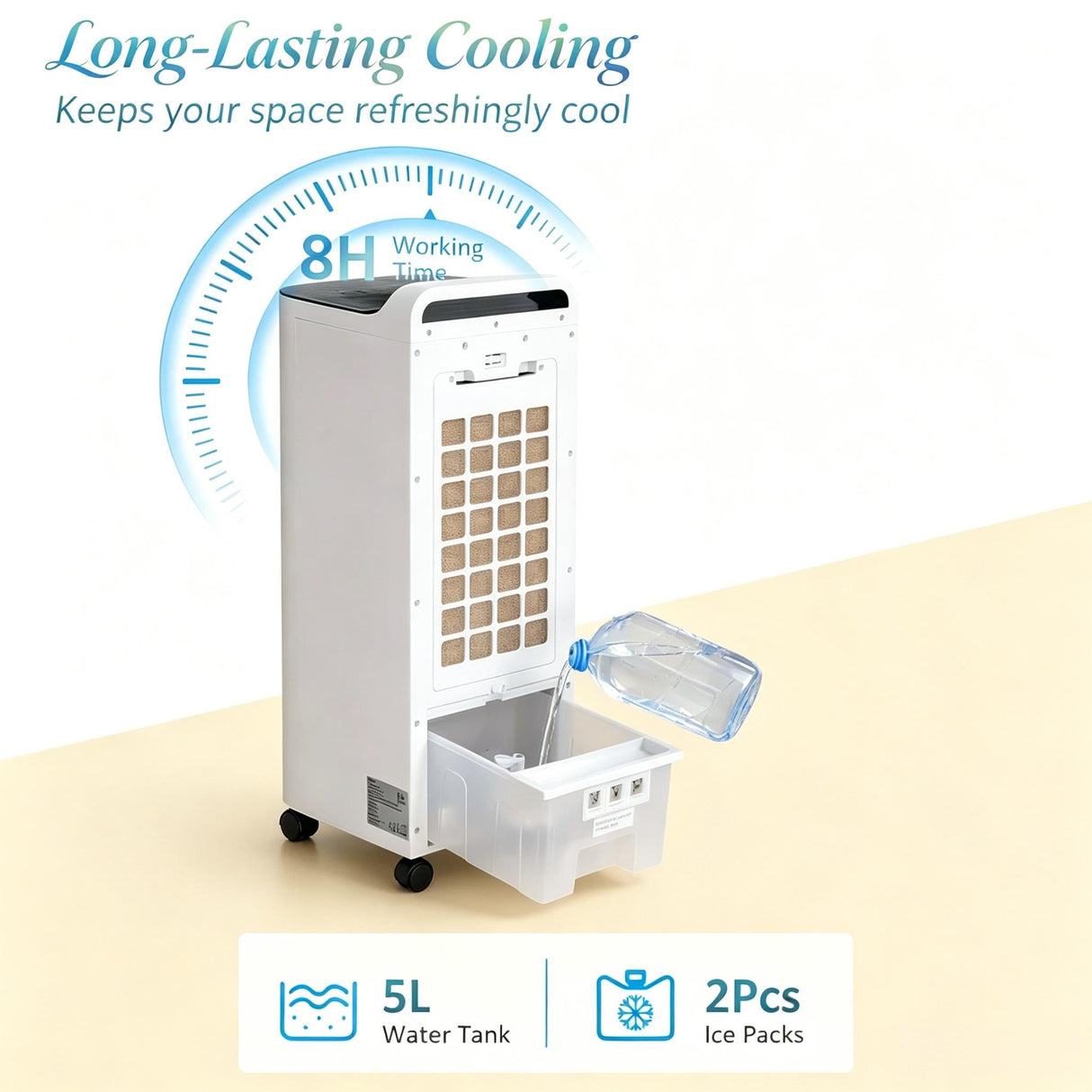 Swamp Cooler Air Conditioner with Three Refreshing Modes