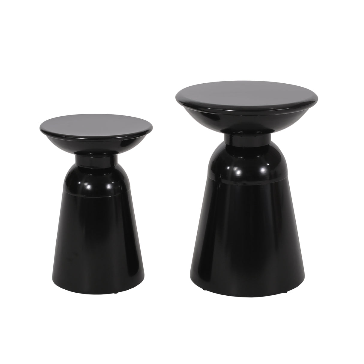 Modern pedestal side table set