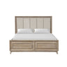 Contemporary Bed With Padded Headboard