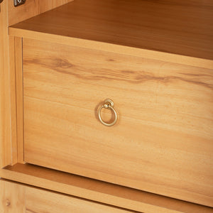 K&K 71' Tall Arched Kitchen Pantry Cabinet with Adjustable Shelves