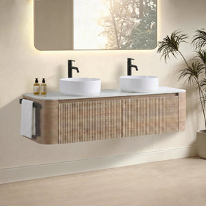 Erba 60 Inch Bathroom Vanity with Sink in Honey