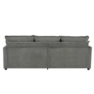 Modern 3 Seater Sofa With Side Storage Pockets For Living Room