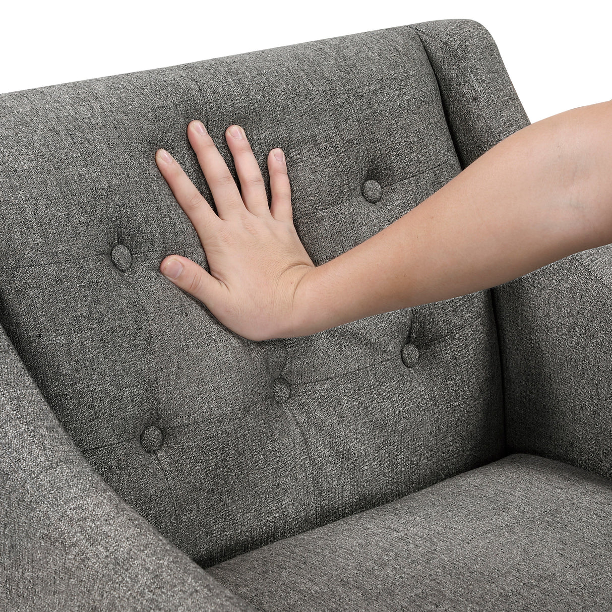 Contemporary Button Tufted Accent Chair
