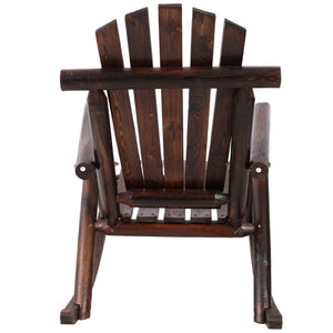 Durable Wooden Porch Rocker, Fir Log Rocking Chair