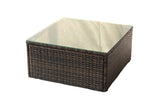 Rattan 7 pc sectional  corner sofa set (brown cushion)