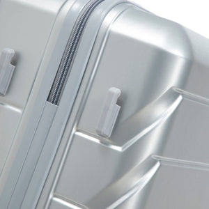 3-Piece ABS Spinner Wheel Luggage Set with Combination Lock - Silver