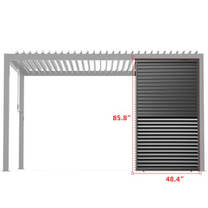 Louver Grille 1 / 3 13Ft Frame & Louvers - Black