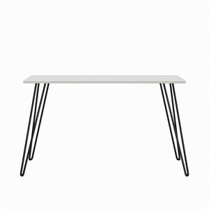Writing Desk With Hairpin Legs For Study Or Work - White Oak