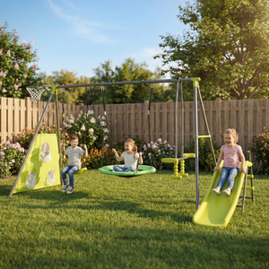 Saucer Swingset With Mini Slide