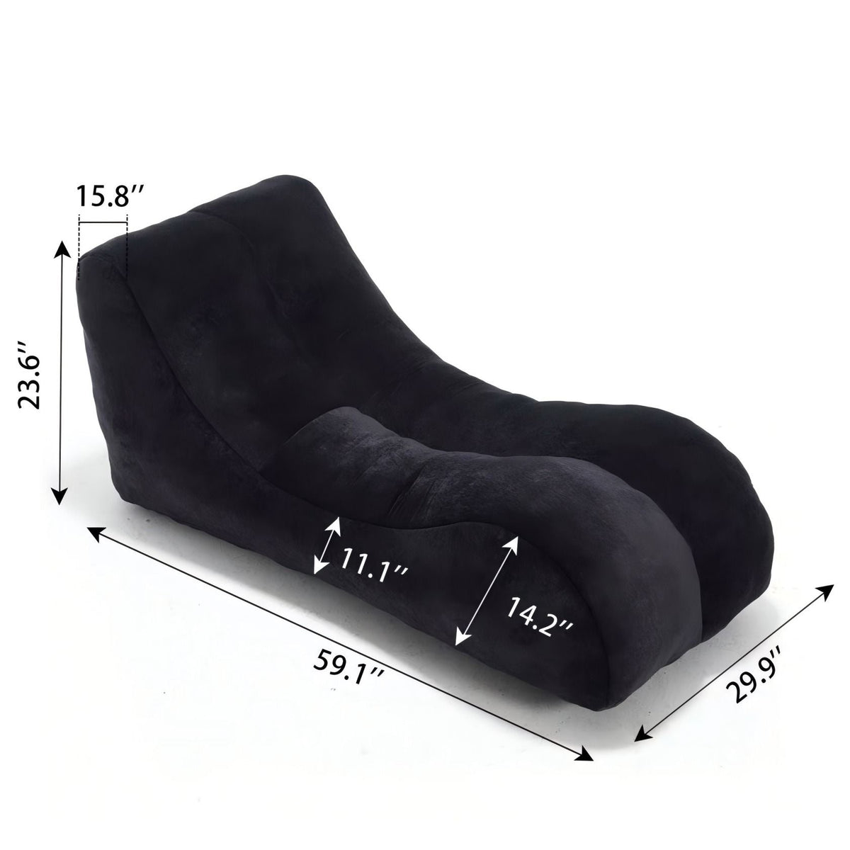 Bean Bag Sofa Chair with High Quality Sponge Filling - Fabric