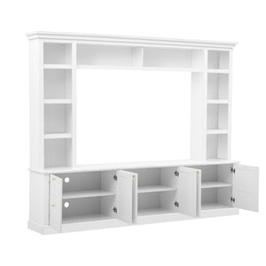 All-In-One TV Stand With Bookcase for TVs Up to 70 Inches - Black or White