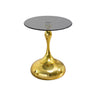 Modern Minimalist Coffee Table With Steel Legs And Tempered Glass Top