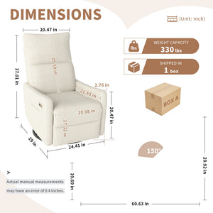 Manual Swivel Rocker Recliner Chair