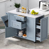 K&K Kitchen Island with Storage Tilt Trash Can Cabinet