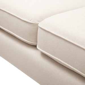 Jack 84' Modern Tuxedo Tufted Sofa, Sky Neutral Beige Polyester