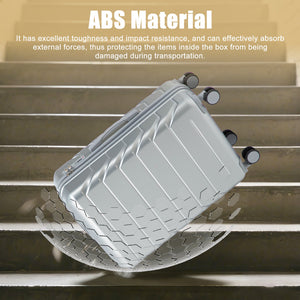 28 Inch ABS Hard Shell Large Travel Checked Luggage - Silver