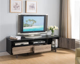 Distressed-Black-Media-Console-with-Drawers-and-Cabinet-Storage-Entertainment-Centers-&-TV-Stands