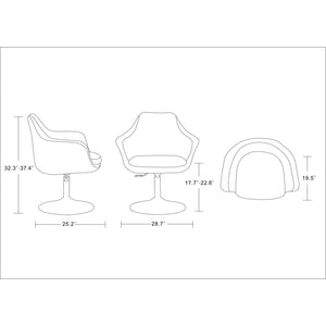 Kinsey - Swivel Lounge Chair - Red