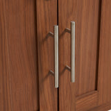 2 in 1 Walnut Dog Crate Night Stand with Storage