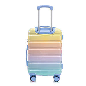 14'/20' 2-Piece PC Spinner Wheel Luggage Set in Gradient Blue and Yellow