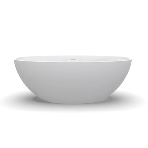 61 Inch Small Size Artificial Stone Solid Surface Freestanding Bathroom Bathtub
