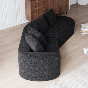 Upholstered Oversized Sectional Sofa - 4 Seater