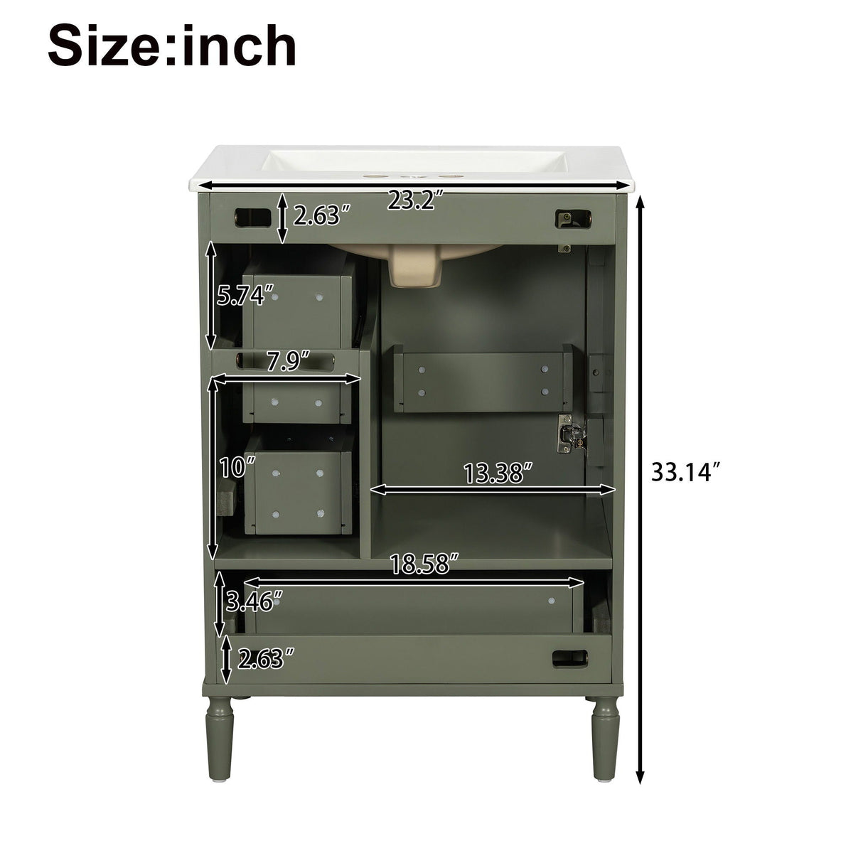 Traditional Bathroom Vanity Set With Soft Close Doors