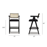 29.5' The Bergenholt Woven Resin Bar Stool Trio Set of 3