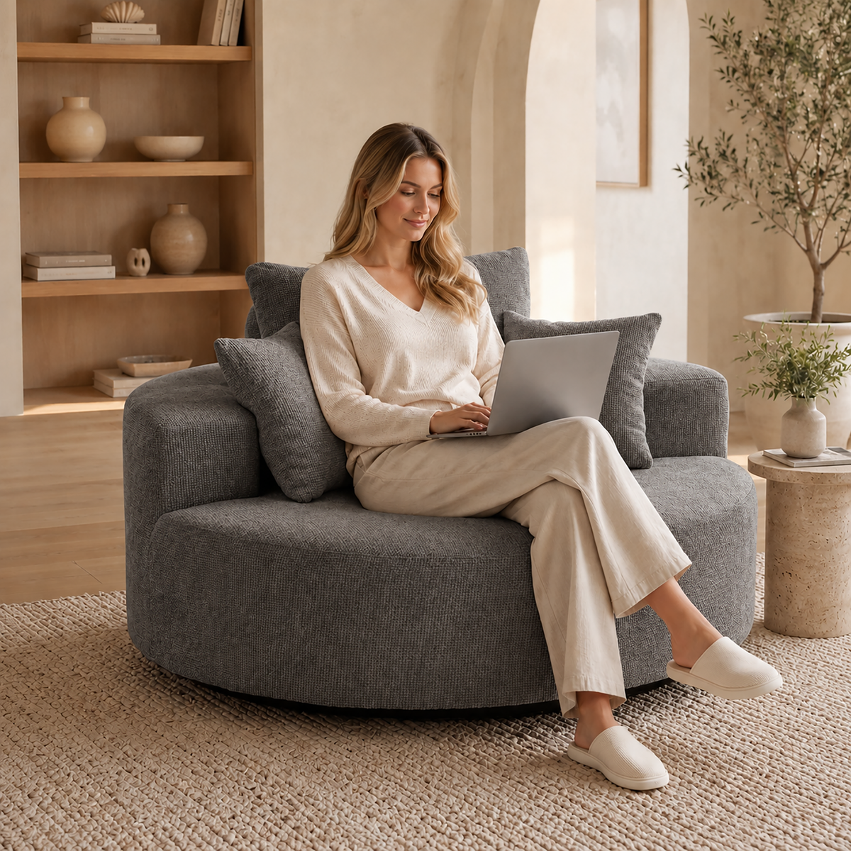 55-Inch Extra-Large Cloud-Shaped Sofa Chair