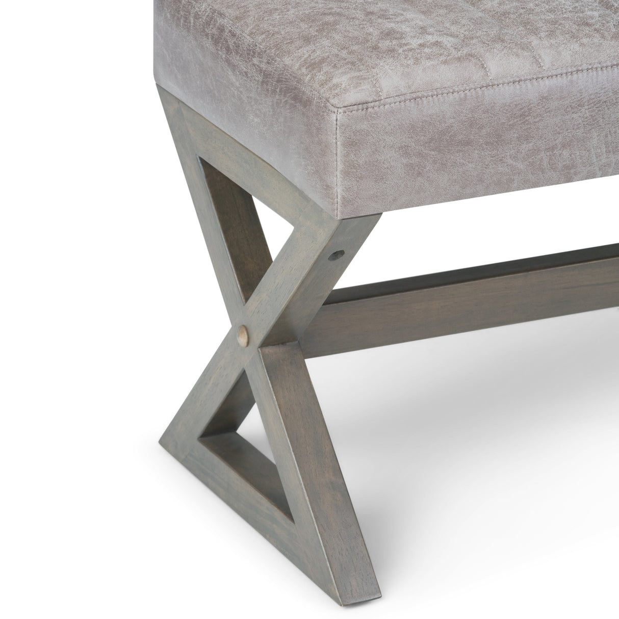 Salinger - Large Ottoman Bench - Distressed Grey Taupe