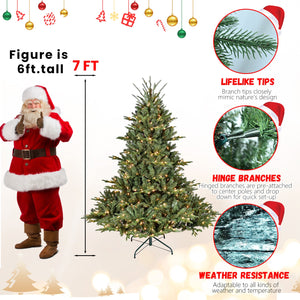 7FT Full-Shape Christmas Tree with 750 UL Lights