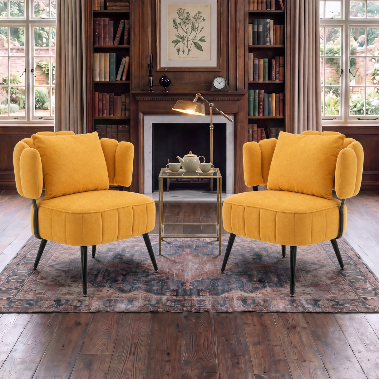 Decorative Armchair With Spring Seat Cushion