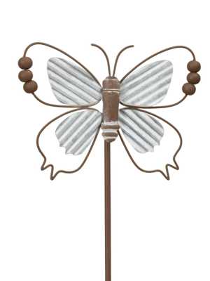 Corrugated Metal Butterfly Garden Stake -
